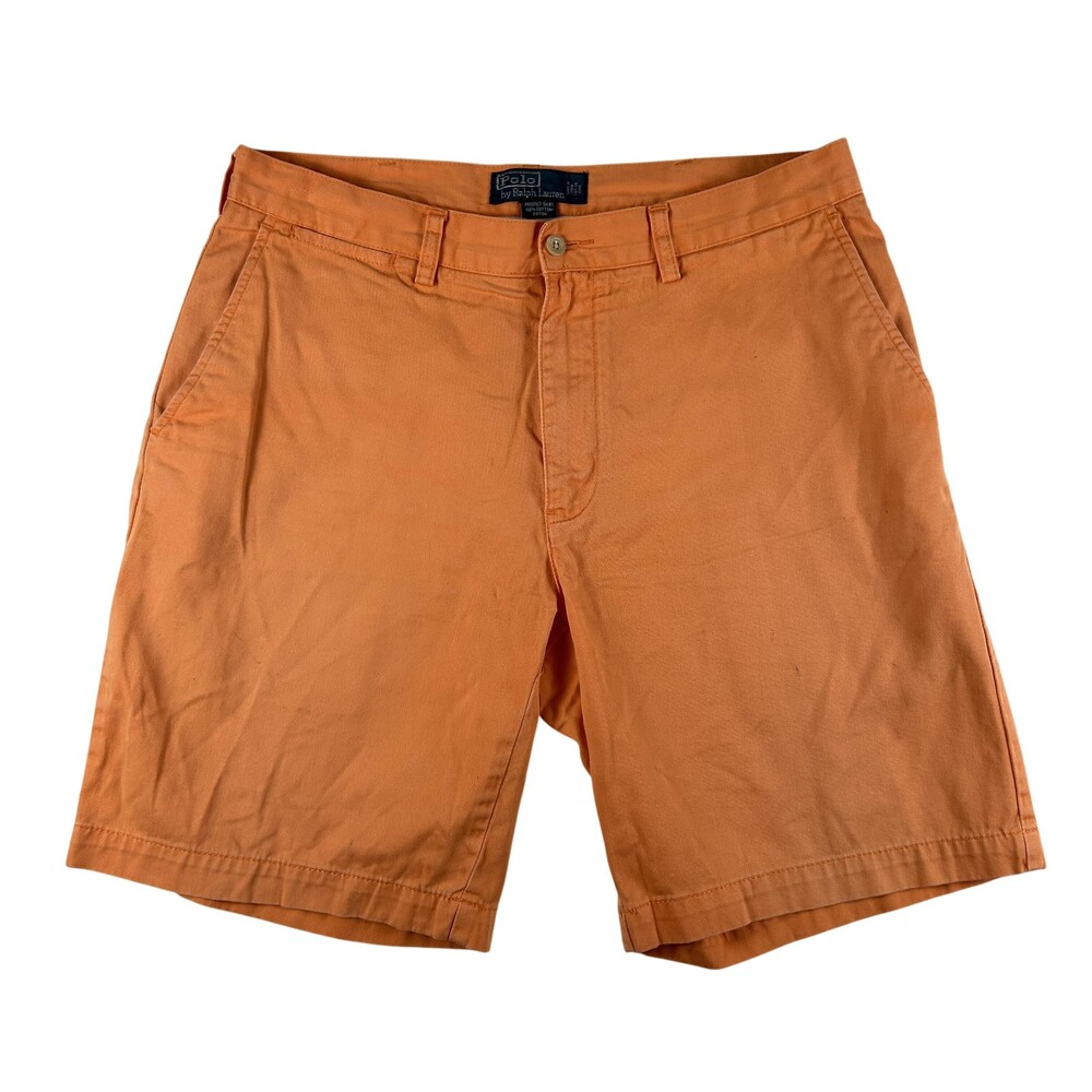 Polo Ralph Lauren Chino Shorts Mens 34 Orange Prospect Classic Fit 9" Summer
